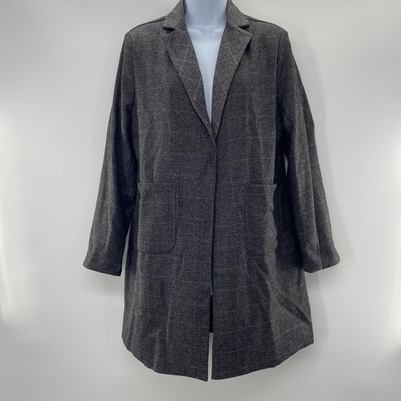 Womens Lined Long Suit Jacket Dark Grey-Fits Like a Medium - Picture 1 of 4